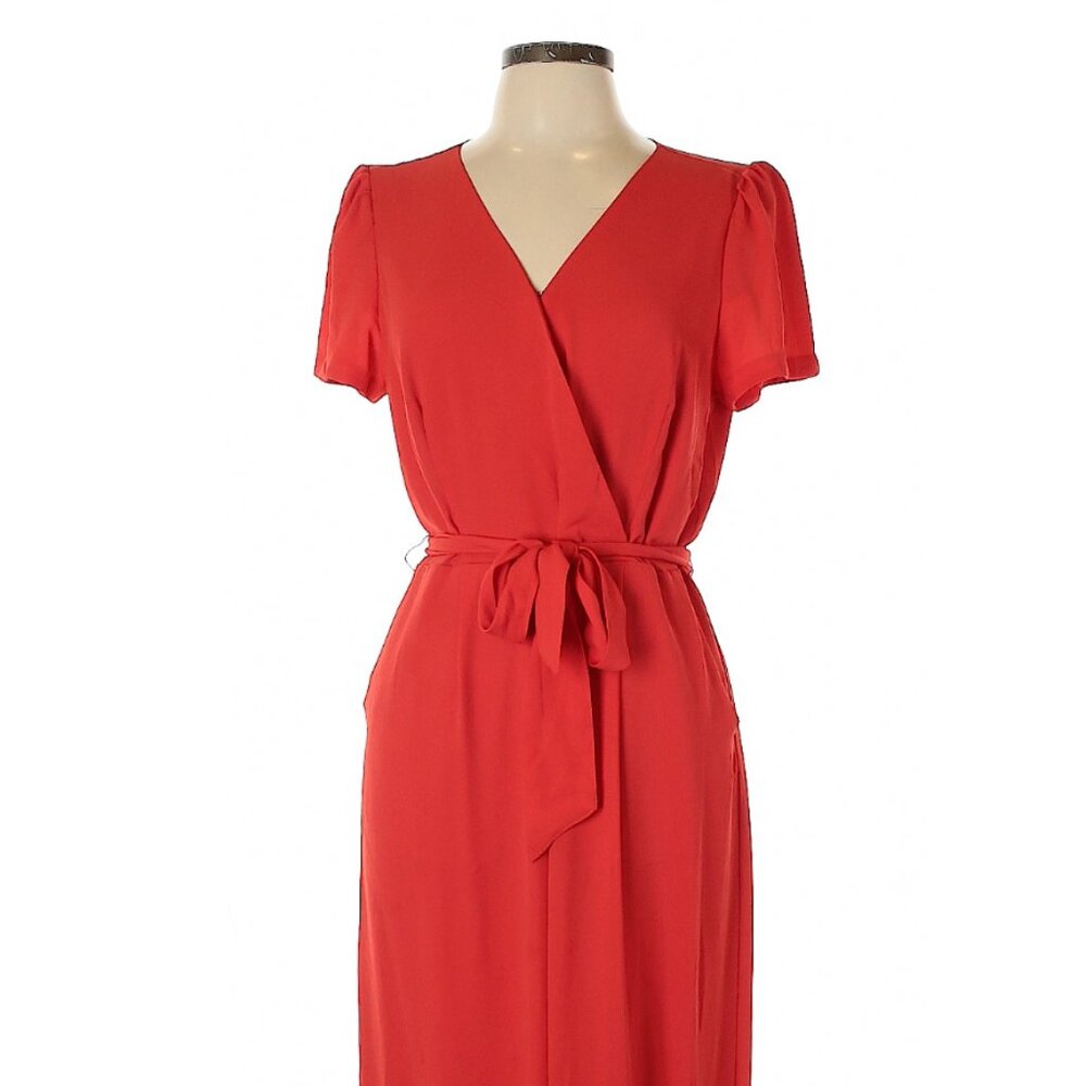 J. Crew Short Sleeve Orange Jumpsuit Size 10